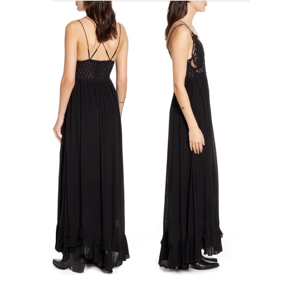 Free People Adella Maxi Slip Lace Dress size Large - Picture 5 of 7